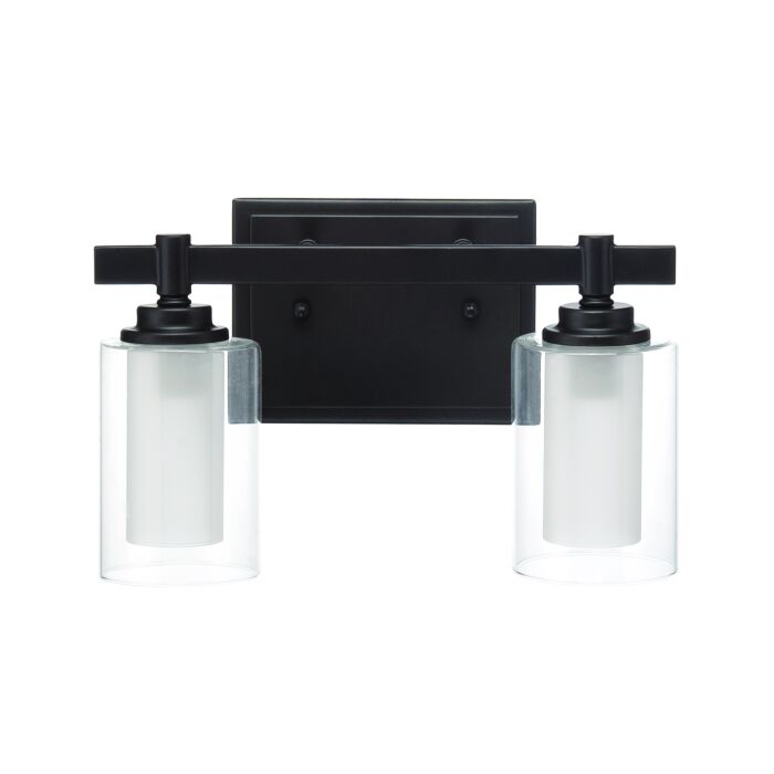Luminaire Craftmade applique murale Neighborhood Celeste à 2 lampes, couleur expresso16712ESP2 Kmo Électrique