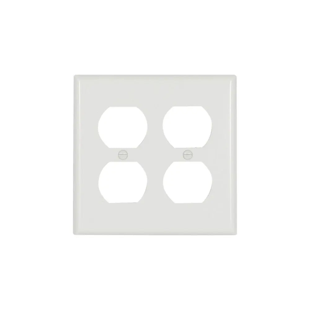 Plaque 2G Eaton, prises doubles thermoset BLANC 2150W Kmo Électrique