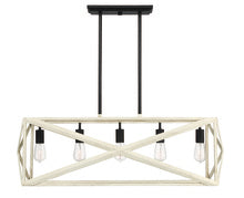 Luminaire Craftmade Plafonnier Hansel à 5 lampes de 36 pouces, style cottage, blanc/expresso 51875-CWESP Kmo Électrique