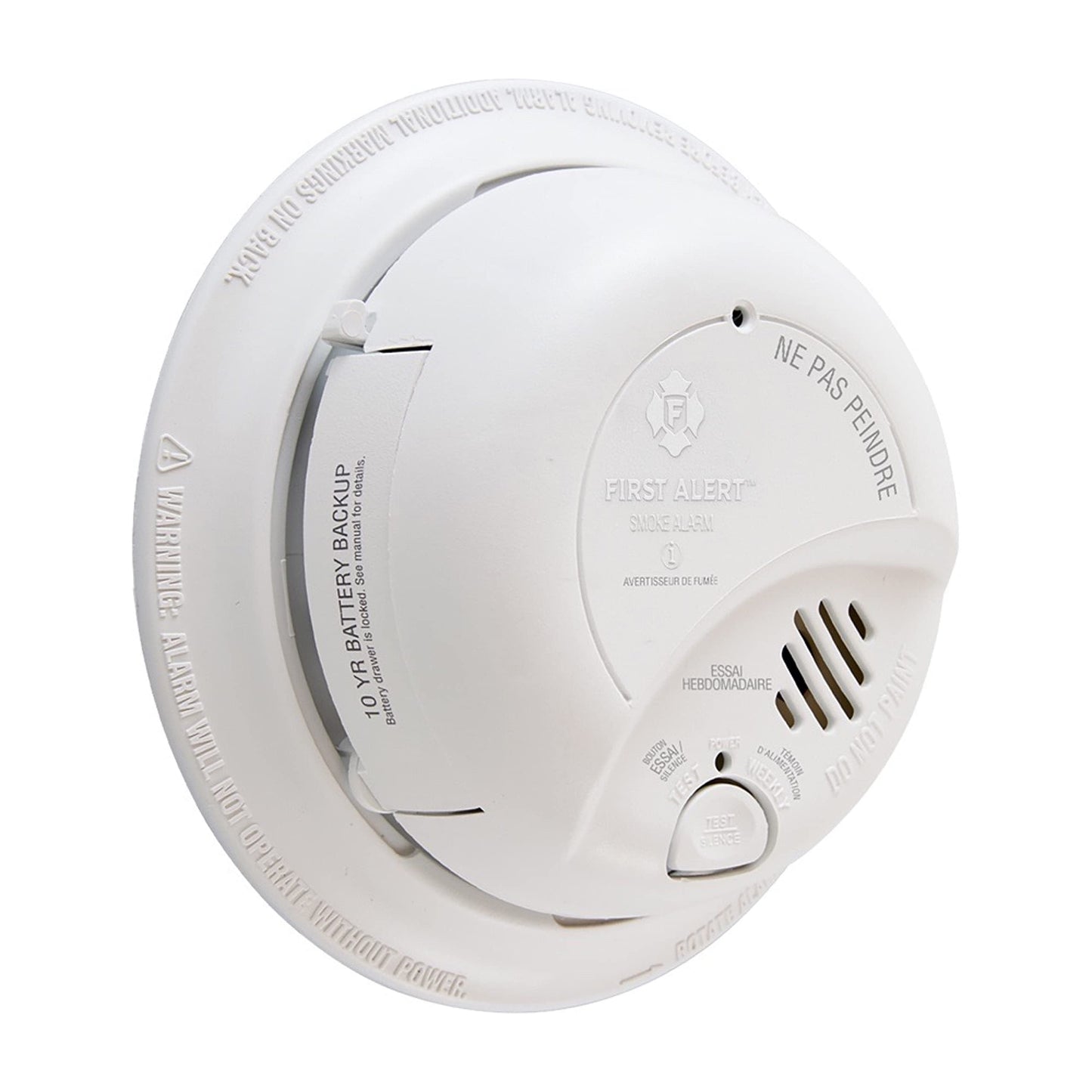 Détecteur de fumée Ionisation et électrochimique Câblé 120 V AC Pile 9 V 9120BA Kmo Électrique