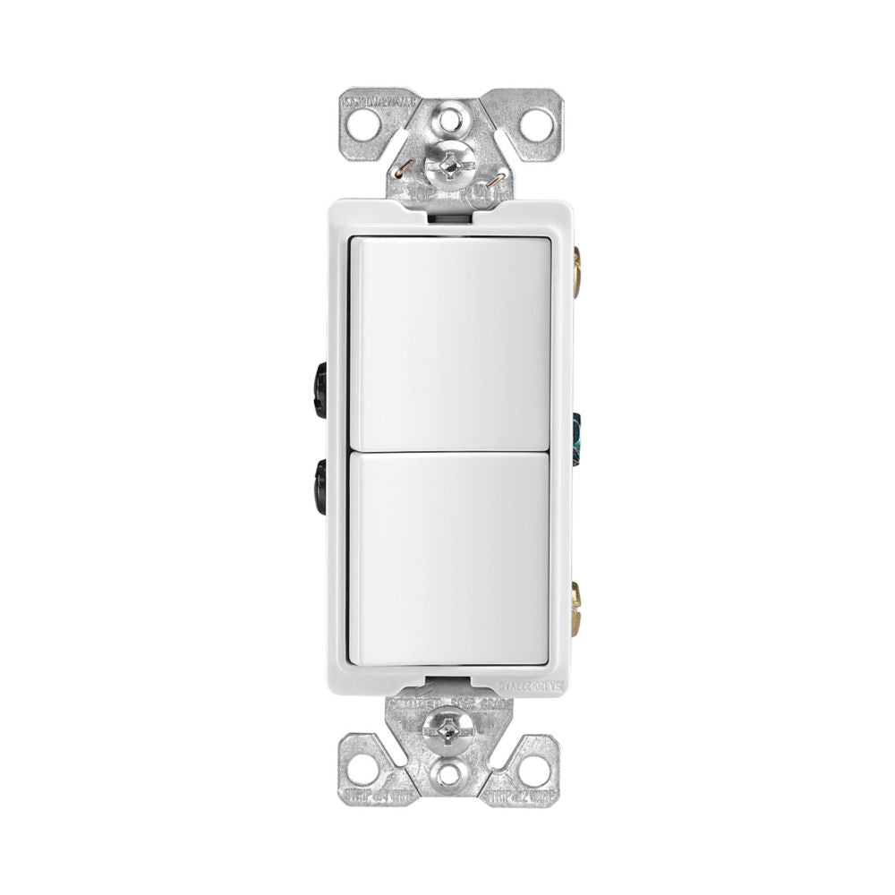 Interrupteur double decora Eaton 15A 1P 120V 7728W Kmo Électrique