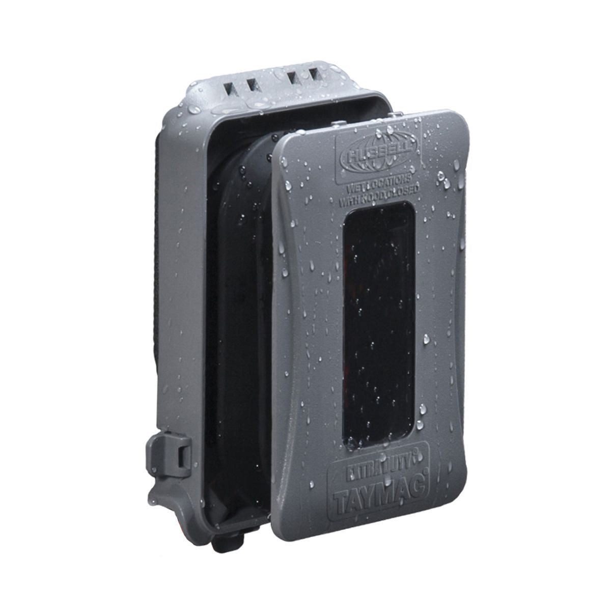 Couvert prise extérieure Hubbell gris (Extensible) HUBML500GCN Kmo Électrique