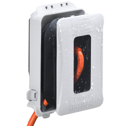 Couvert prise extérieure Hubbell blanc (Extensible) HUBML500WCN