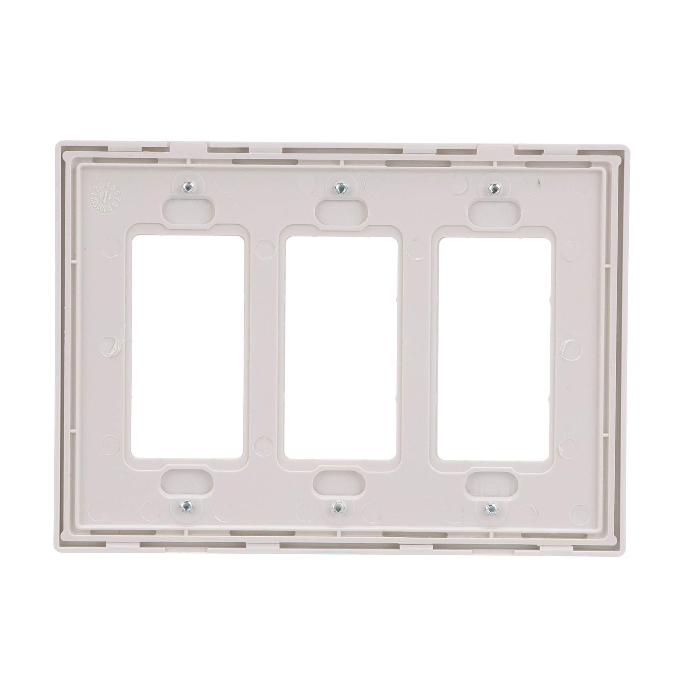 Plaque 3G Eaton Décora sans vis blanc PJS263W