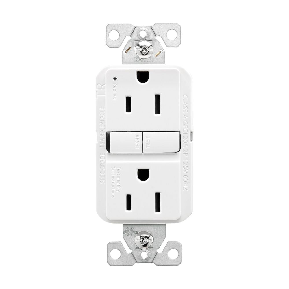 Prise double DDFT Inviolable Eaton 15A 125V BLANC TRGF15W Kmo Électrique
