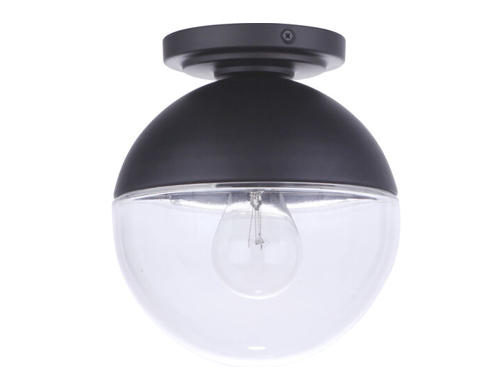 Luminaire Craftmade plafonnier d'extérieur Evie 1 lumière Midnight ZA3417-MN Kmo Électrique