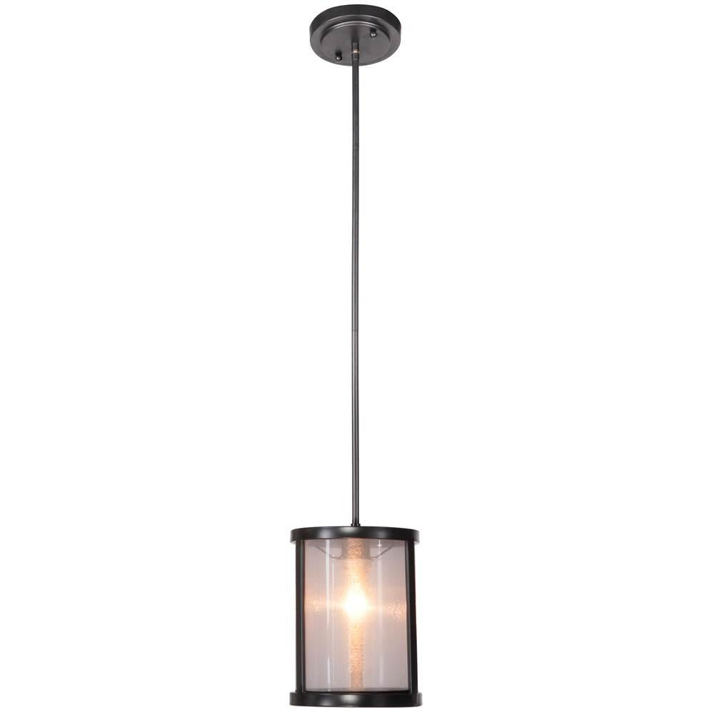 Luminaire Craftmade Mini plafonnier suspendu Danbury 1 lumière 8 pouces noir mat 36791-MBK Kmo Électrique