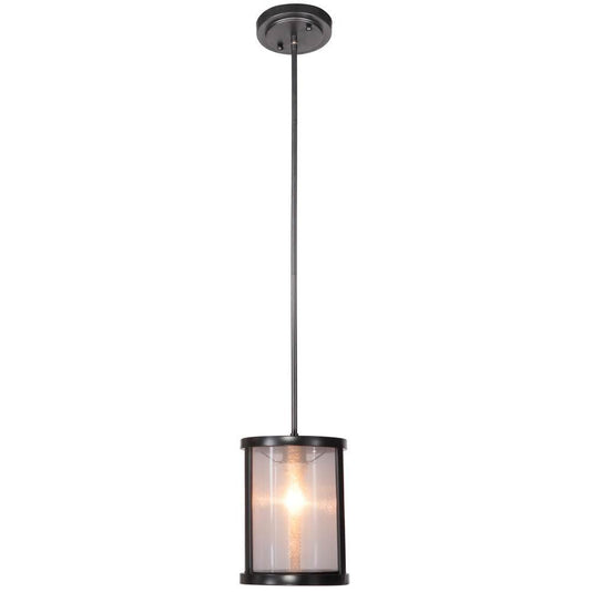 Luminaire Craftmade Mini plafonnier suspendu Danbury 1 lumière 8 pouces noir mat 36791-MBK Kmo Électrique