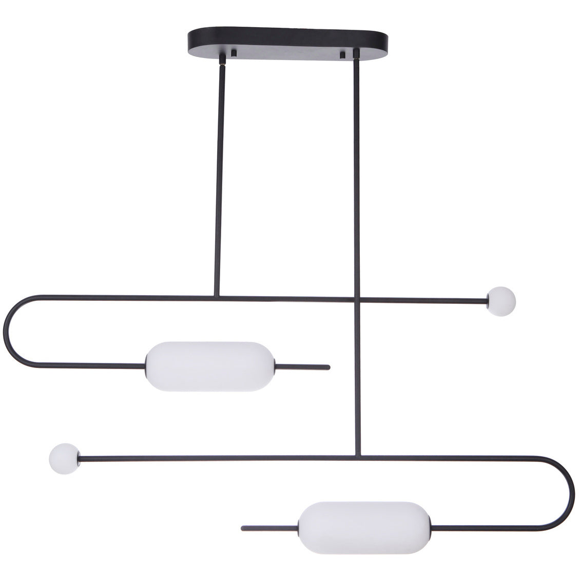 Luminaire Craftmade Plafonnier LED Tuli 43,3 pouces noir mat 53874-FB-LED Kmo Électrique