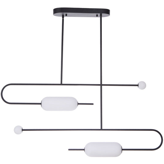 Luminaire Craftmade Plafonnier LED Tuli 43,3 pouces noir mat 53874-FB-LED Kmo Électrique