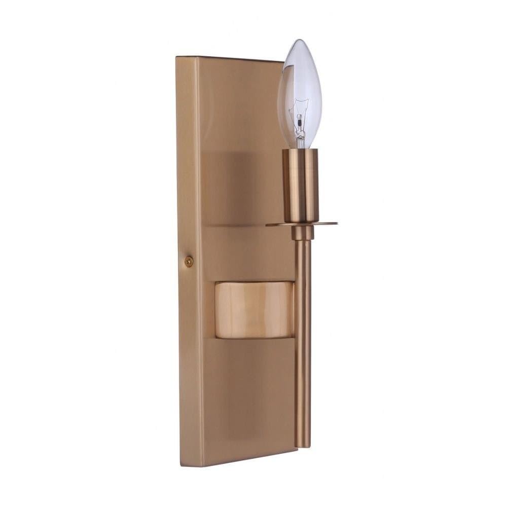 Luminaire Craftmade Applique murale Larsson 1 lumière 4,5 pouces en laiton satiné ADA 54361-SB Kmo Électrique