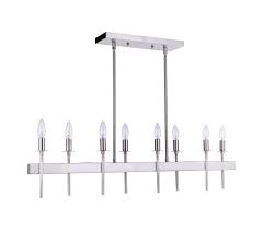 Luminaire Craftmade Plafonnier Larsson à 8 lampes de 38 pouces en nickel poli brossé 54378-BNK Kmo Électrique