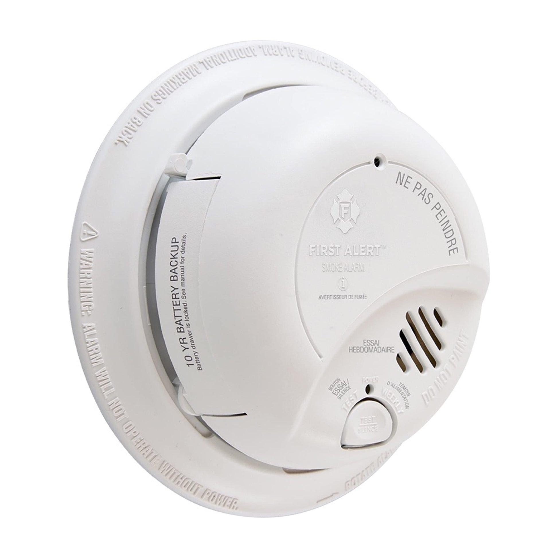 Détecteur de fumée Ionisation et électrochimique Câblé 120 V AC Pile 9 V 9120BA Kmo Électrique