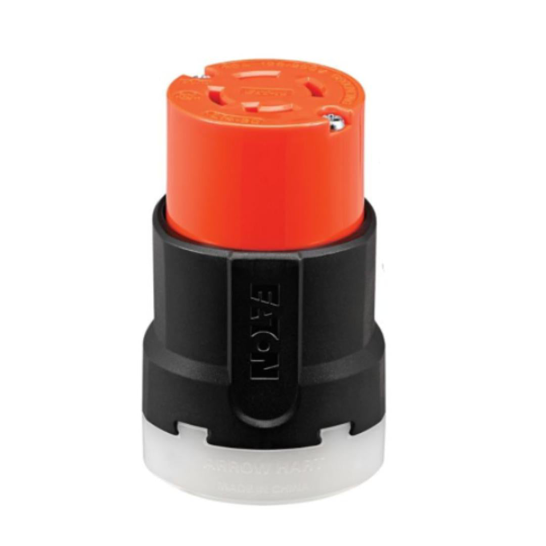 Connecteur verrouillable Eaton 20A 3P 4F 125/250V ORANGE/NOIR AHCL1420C Kmo Électrique