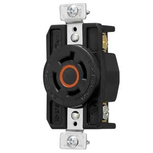 Prise verrouillable Eaton 20A 3P 4PH 4F 125/250V ORANGE/NOIR AHCL1420R