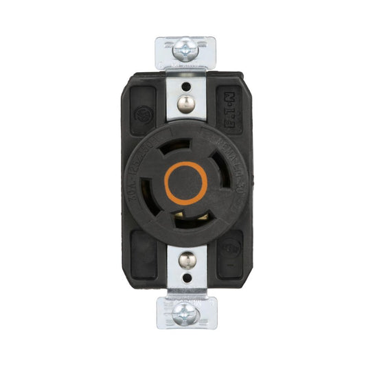 Prise verrouillable Eaton 30A 3P 4PH 4F 125/250V ORANGE/NOIR AHCL1430R