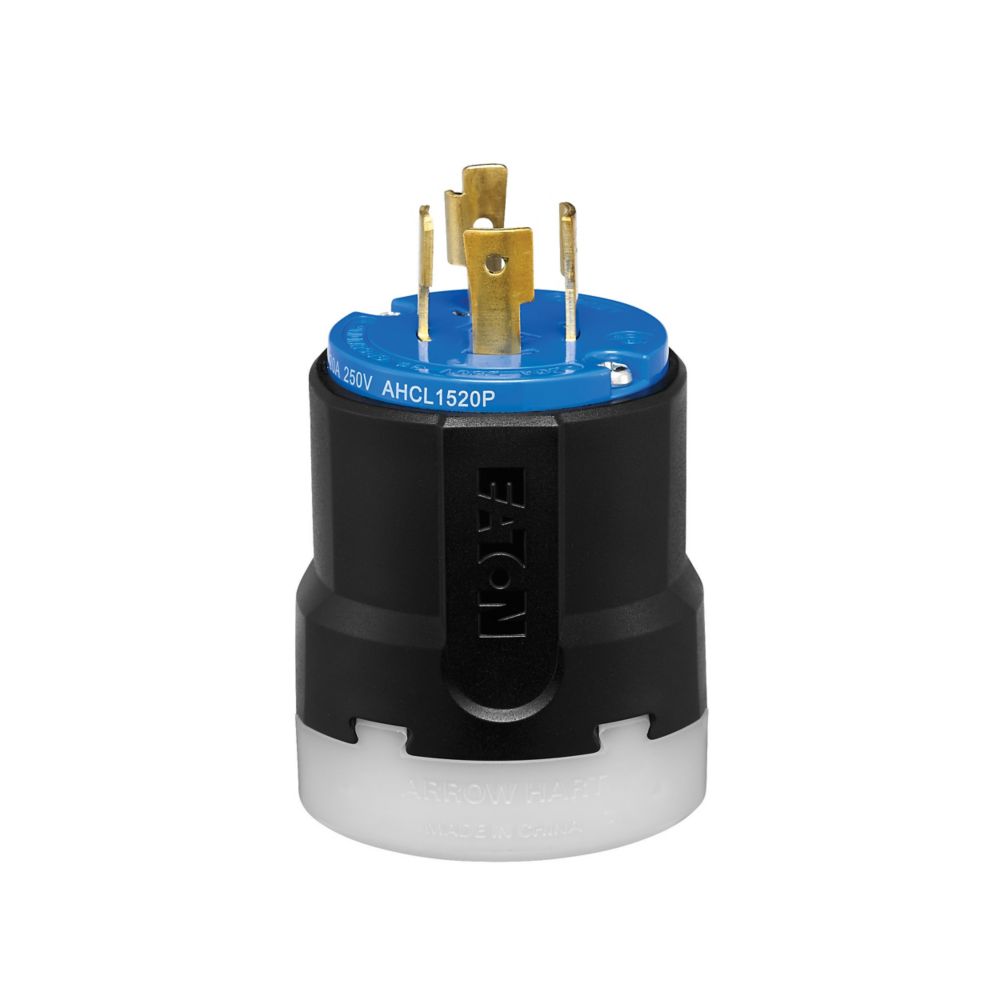 Fiche verrouillable Eaton 20A 3P 3PH 4F 250V NOIR/NOIR AHCL1520P Kmo Électrique