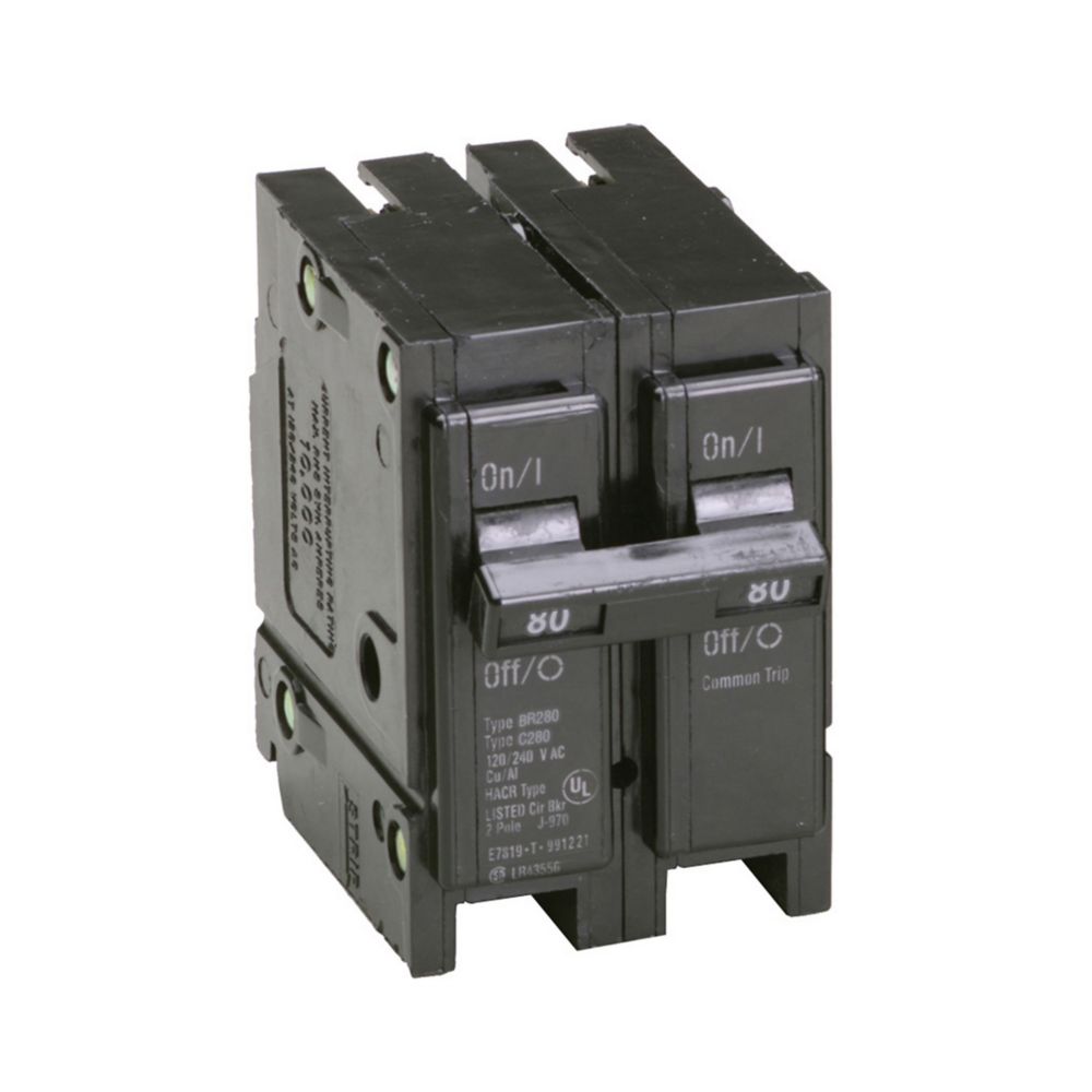 Disjoncteur 80A 2 pôles Eaton EATBR280 Kmo Électrique