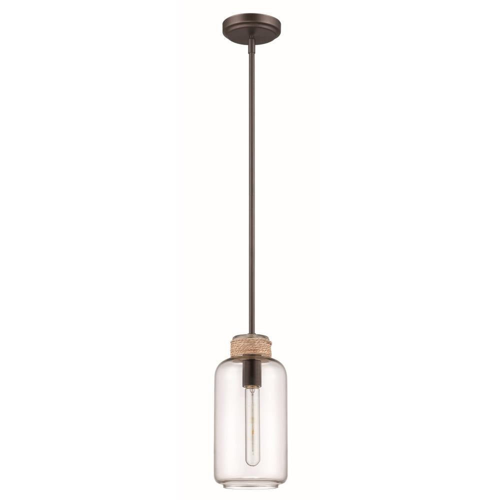 Luminaire Craftmade plafonnier suspendu mini Jeremiah 1 lumière Espresso P435ESP1 Kmo Électrique