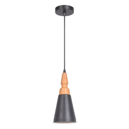 Luminaire Craftmade Suspension cloche moderne/contemporaine noire mate artisanale P768MBK1 Kmo Électrique