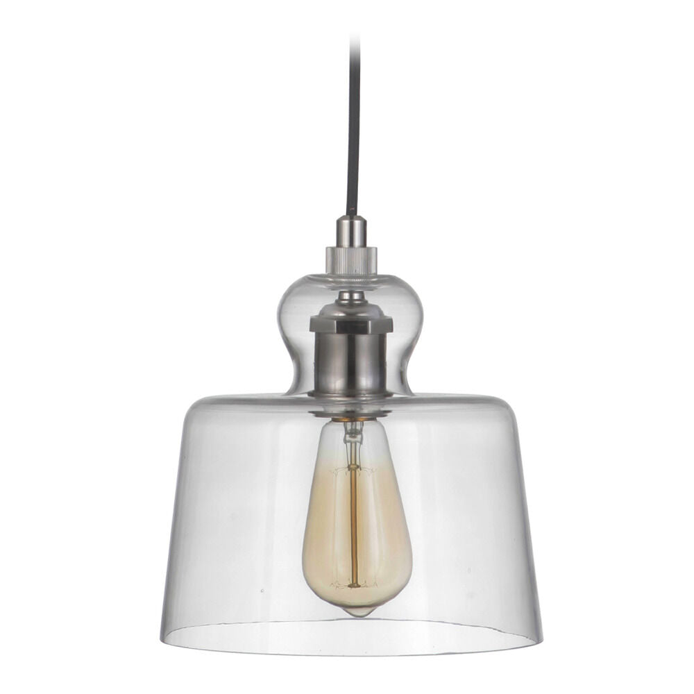 Luminaire Craftmade Mini suspension State House à une ampoule, nickel poli P834PLN1-C Kmo Électrique