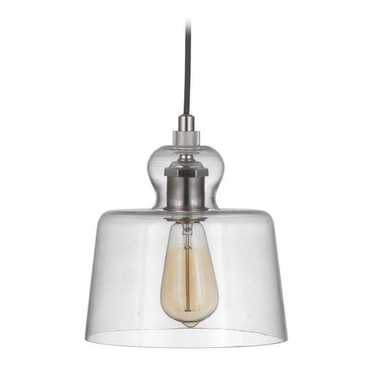 Luminaire Craftmade Mini suspension State House à une ampoule, nickel poli P834PLN1-C Kmo Électrique