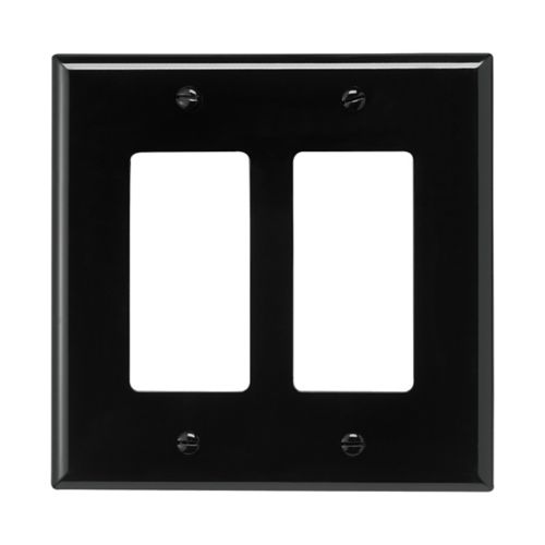 Plaque 2 G Eaton Décora NOIR PJ262BK