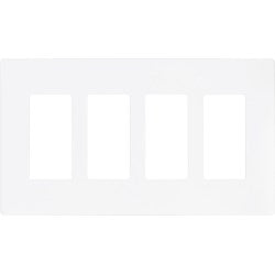 Plaque 4G Eaton Décora sans vis blanc PJS264W