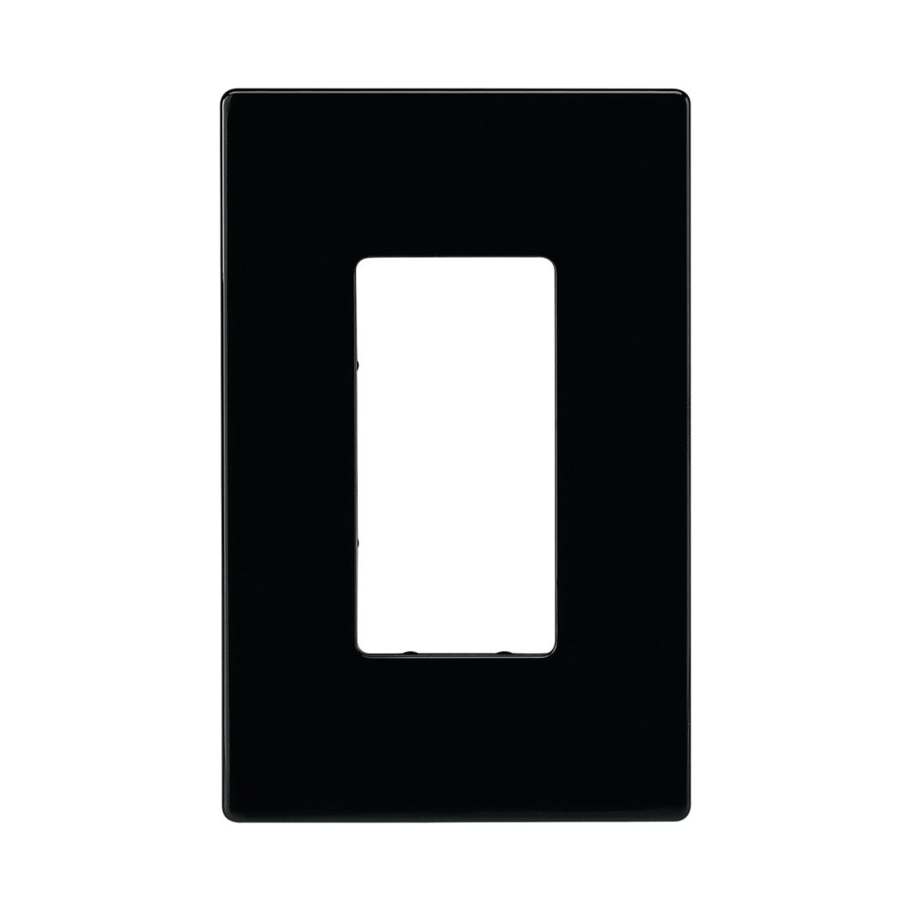 Plaque Eaton Décora sans vis noir de 1 à 4 espaces Kmo Électrique