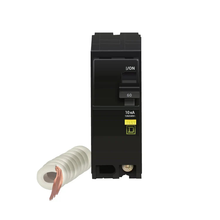 Disjoncteur 60A 2 pôles GFI avec fil neutre SquareD QO260GFI3W Kmo Électrique