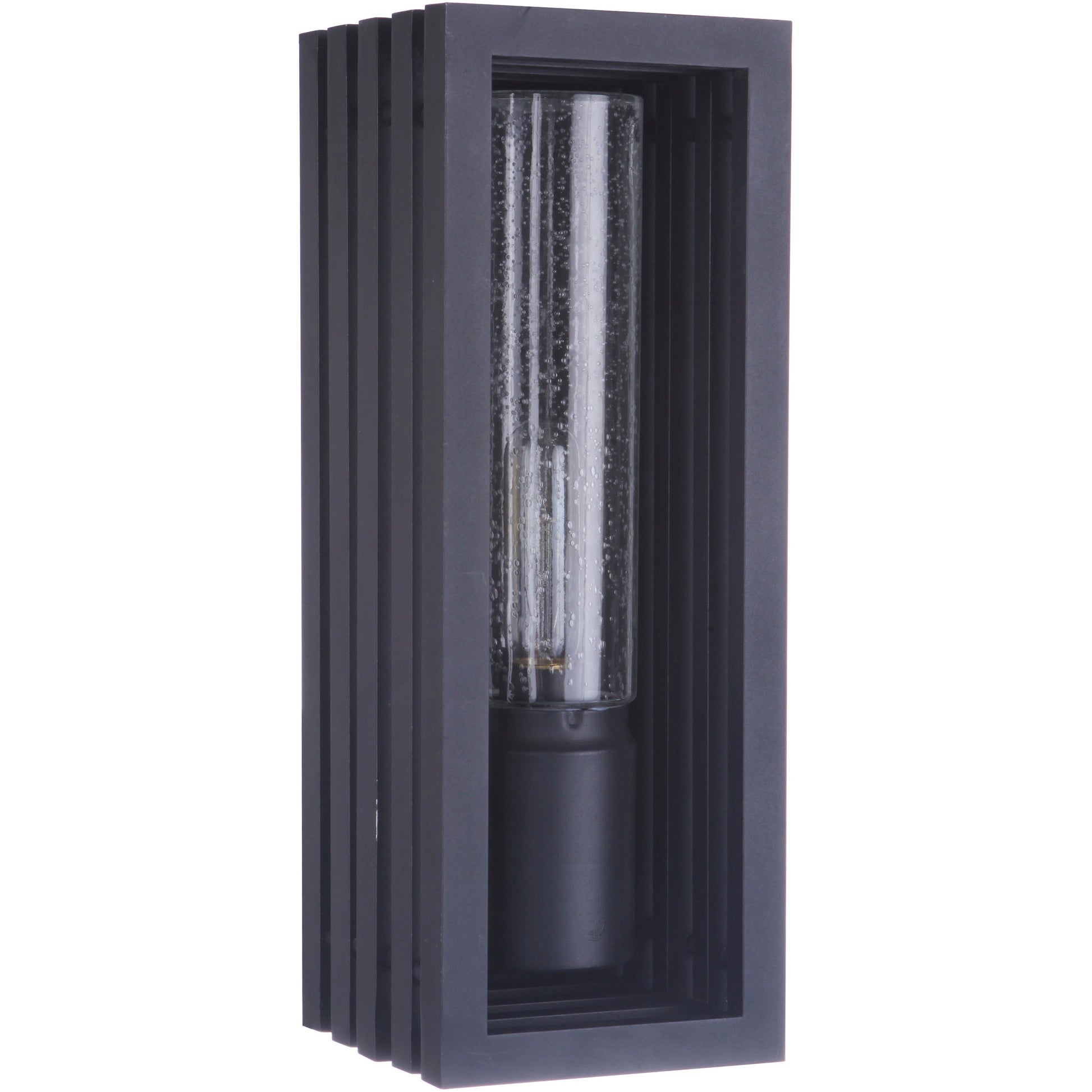 Luminaire Craftmade applique murale d'extérieur noire texturée Carmel 1 ampoule 17 pouces ZA2810-TB Kmo Électrique