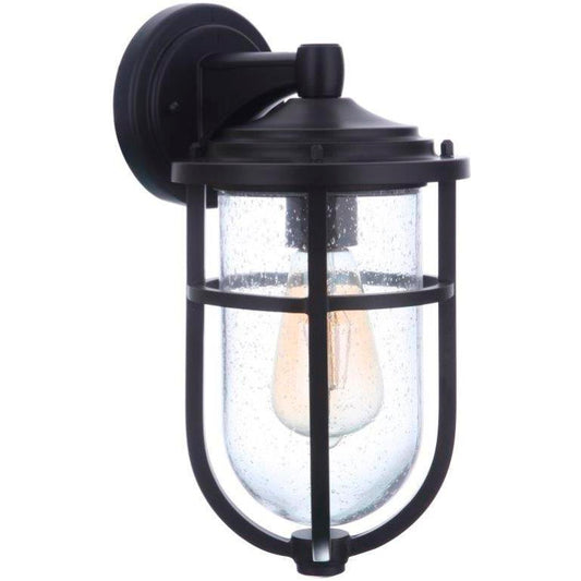 Luminaire Craftmade Lanterne murale d'extérieur Voyage 1 Light 13 pouces Midnight ZA4704-MN Kmo Électrique
