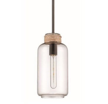 Luminaire Craftmade plafonnier suspendu mini Jeremiah 1 lumière Espresso P435ESP1 Kmo Électrique